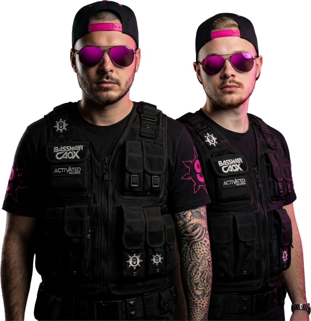 BassWar & CaoX – Official press picture for the Home & Start page of the website